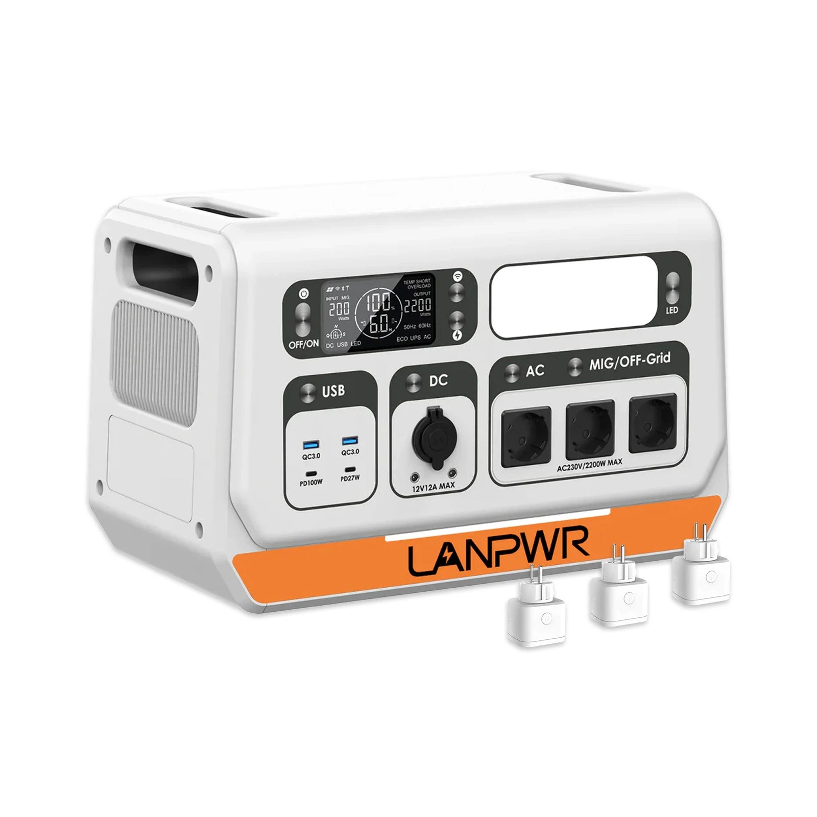 LANPWR 2400PRO 2200W 2048Wh All-in-one Balcony Solar System
