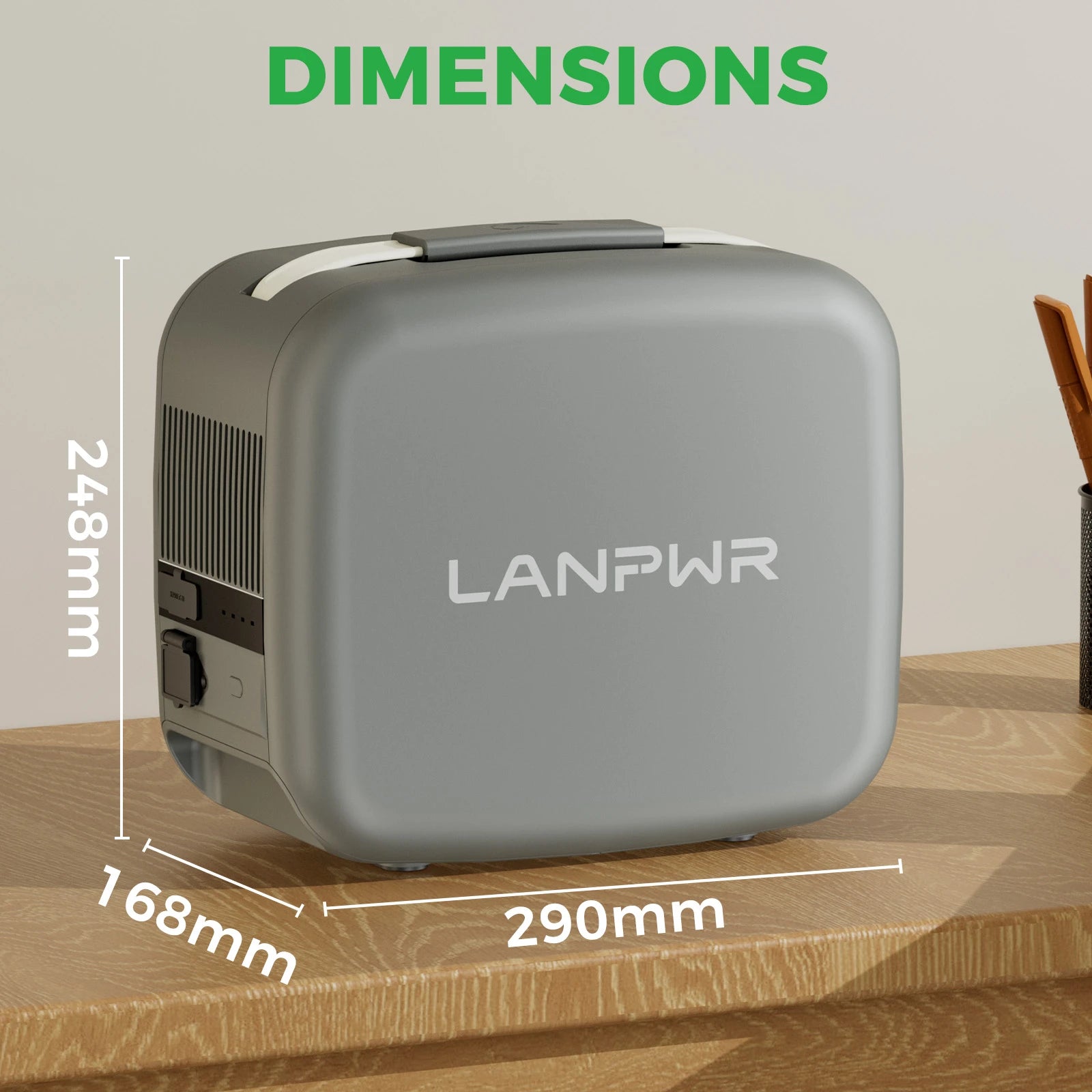 LANPWR D3-1000 Portable Power Station 1004Wh Capacity, 300W Load, Compact Design, Solar Charging
