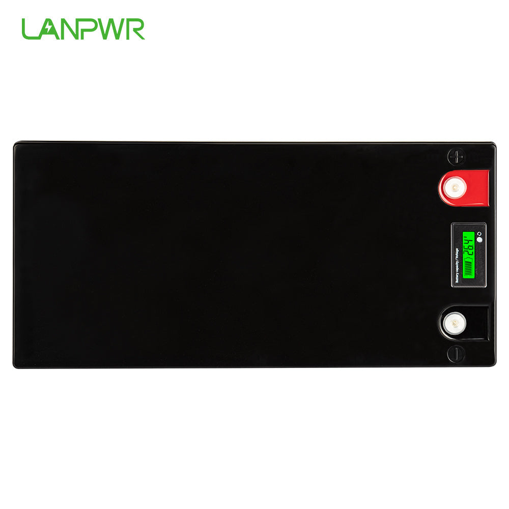 Lanpwr 24V 100Ah LiFePO4 Battery, Build-In 100A BMS, Maximum Continuous Load 2560W, 2560Wh Energy